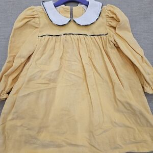 Beaufort bonnet yellow cord dress 3T